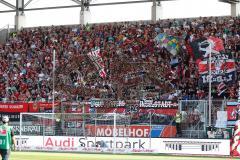 1. Bundesliga - Fußball - FC Ingolstadt 04 - Hertha BSC Berlin - Fans Fahnen Jubel