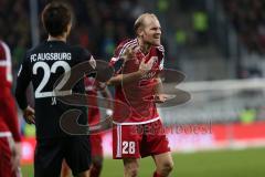 1. Bundesliga - Fußball - FC Ingolstadt 04 - FC Augsburg - rote Karte Tobias Levels (28, FCI)