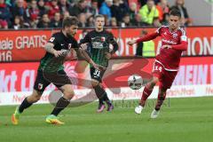 1. Bundesliga - Fußball - FC Ingolstadt 04 - FC Augsburg - rechts Stefan Lex (14, FCI)