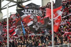 1. Bundesliga - Fußball - FC Ingolstadt 04 - Borussia Dortmund - Fans Choreo Schal Fahnen Jubel