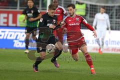 1. BL - Saison 2016/2017 - FC Ingolstadt 04 - FC Augsburg - Max Phillipp #31 Augsburg - Mathew Leckie (#7 FCI) - Foto: Meyer Jürgen