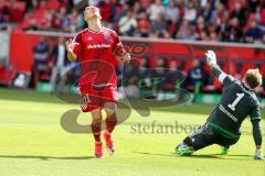 1. BL - Saison 2016/2017 - FC Ingolstadt 04 - FC Schalke 04 - Sonny Kittel (#21 FCI) - Fährmann Ralf Torwart Schalke 04 - Foto: Meyer Jürgen