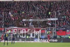 1. Bundesliga - Fußball - FC Ingolstadt 04 - RB Leipzig - Spruchband Fans Jubel