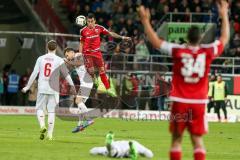 1. BL - Saison 2016/2017 - FC Ingolstadt 04 - 1.FC Köln - Lezcano Farina,Dario (#37 FCI) im Kopfballduell - Foto: Meyer Jürgen