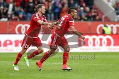 1. Bundesliga - Fußball - FC Ingolstadt 04 - Werder Bremen - Tor Jubel 1:0 Darío Lezcano (11, FCI), mit Pascal Groß (10, FCI)