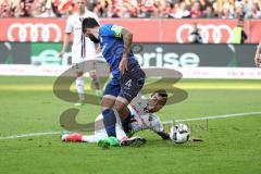 1. Bundesliga - Fußball - FC Ingolstadt 04 - SV Darmstadt 98 - Darío Lezcano (11, FCI) Aytac Sulu (4 Darmstadt) Torchance verpasst