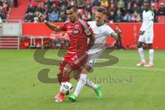 1. BL - Saison 2016/2017 - FC Ingolstadt 04 - SV Werder Bremen - Lezcano Farina,Dario (#37 FCI) - Bauer Robert #4 Bremen - Foto: Meyer Jürgen