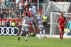 1. BL - Saison 2016/2017 - FC Ingolstadt 04 - TSG 1899 Hoffenheim - Moritz Hartmann (#9 FCI)  beim Kopfball - Foto: Meyer Jürgen