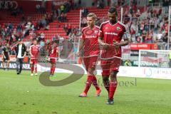 1. Bundesliga - Fußball - FC Ingolstadt 04 - TSG 1899 Hoffenheim 1:2 - Spiel ist aus, Niederlage 1:2 für IN, Marvin Matip (34, FCI) Max Christiansen (19, FCI) gehen vom Platz betrübt