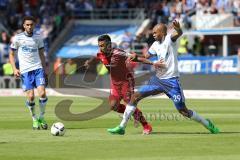 1. Bundesliga - Fußball - FC Ingolstadt 04 - FC Schalke 04 - Nabil Bentaleb (10 Schalke) Darío Lezcano (11, FCI) Naldo (29 Schalke)