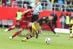 1. BL - Saison 2016/2017 - FC Ingolstadt 04 - Borussia Dortmund - Almog Cohen (#36 FCI) - Pulisic Christian #22 Dortmund - Foto: Meyer Jürgen