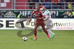 1. Bundesliga - Fußball - FC Ingolstadt 04 - Werder Bremen - Torschütze Max Kruse (10 Bremen) gegen Marcel Tisserand (32, FCI)