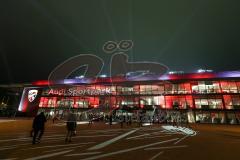 1. Bundesliga - Fußball - FC Ingolstadt 04 - SC Freiburg - Audi Sportpark Weihnachten Beleuchtung Licht Front