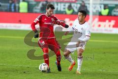 1. BL - Saison 2016/2017 - FC Ingolstadt 04 - FC Bayern München - Pascal Groß (#10 FCI) - Thiago weiss FC Bayern München - Foto: Meyer Jürgen