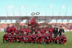 1. Bundesliga - Fußball - FC Ingolstadt 04 - Hamburger SV HSV - Fussballkinder Enlaufkids Schanzi