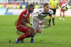 1. Bundesliga - Fußball - FC Ingolstadt 04 - Borussia Mönchengladbach - Roger de Oliveira Bernardo (8, FCI) Oscar Wendt (#17 Gladbach)