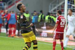 1. Bundesliga - Fußball - FC Ingolstadt 04 - Borussia Dortmund - Anschlußtreffer Pierre-Emerick Aubameyang (BVB 17) hinten ärgert sich Torwart Örjan Haskjard Nyland (1, FCI)