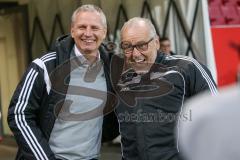 1. BL - Saison 2016/2017 - FC Ingolstadt 04 - 1.FC Köln - Harald Gärtner und Peter Jackwerth lachen - Foto: Meyer Jürgen
