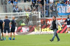 1. Bundesliga - Fußball - FC Ingolstadt 04 - TSG 1899 Hoffenheim 1:2 - Spiel ist aus, Niederlage 1:2 für IN, Cheftrainer Markus Kauczinski (FCI) geht vom Platz