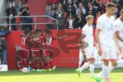 1. Bundesliga - Fußball - FC Ingolstadt 04 - 1. FSV Mainz 05 - Tor durch Kopfball Romain Brégerie (18, FCI) Jubel