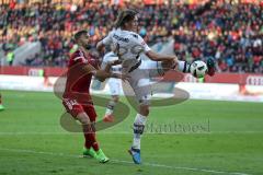 1. Bundesliga - Fußball - FC Ingolstadt 04 - Borussia Mönchengladbach - Lukas Hinterseer (16, FCI) Jannik Vestergaard (#4 Gladbach)