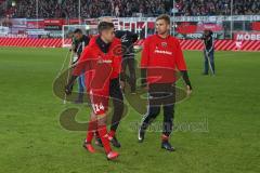 1. BL - Saison 2016/2017 - FC Ingolstadt 04 - RB-Leipzig - Stefan Lex (#14 FCI) - Lukas Hinterseer (#16 FCI) - Foto: Meyer Jürgen