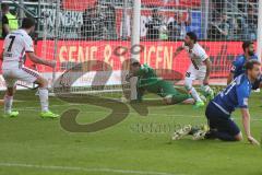 1. BL - Saison 2016/2017 - FC Ingolstadt 04 - SV Darmstadt - Almog Cohen (#36 FCI) trifft zum 2:2 Ausgleich - Esser Michael Torwart Darmstadt - Jubel - Foto: Meyer Jürgen