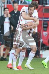 1. BL - Saison 2016/2017 - FC Ingolstadt 04 - SV Darmstadt - Markus Suttner (#29 FCI) - trifft zum 3:2 Führungstreffer  - jubel - Romain Brègerie (#18 FCI) - Foto: Meyer Jürgen