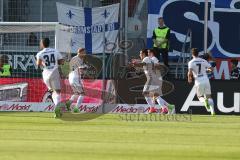 1. BL - Saison 2016/2017 - FC Ingolstadt 04 - SV Darmstadt - Pascal Groß (#10 FCI) mit dem 1:0 Führungstreffer- jubel - Esser Michael Torwart Darmstadt - Lezcano Farina,Dario (#37 FCI) - Foto: Meyer Jürgen