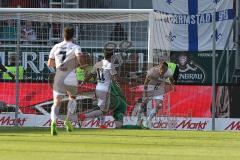 1. BL - Saison 2016/2017 - FC Ingolstadt 04 - SV Darmstadt - Pascal Groß (#10 FCI) mit dem 1:0 Führungstreffer - jubel - Esser Michael Torwart Darmstadt - Lezcano Farina,Dario (#37 FCI) - Foto: Meyer Jürgen