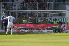 1. BL - Saison 2016/2017 - FC Ingolstadt 04 - SV Darmstadt - Pascal Groß (#10 FCI) mit dem 1:0 Führungstreffer - jubel - Esser Michael Torwart Darmstadt - Foto: Meyer Jürgen