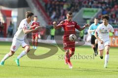 1. BL - Saison 2016/2017 - FC Ingolstadt 04 - 1. FSV Mainz 05 - Lezcano Farina,Dario (#37 FCI) - André
Ramalho weiss Mainz -  Stefan
Bell weiss Mainz links - Foto: Meyer Jürgen