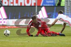 1. BL - Saison 2016/2017 - FC Ingolstadt 04 - Hamburger SV - Pascal Groß (#10 FCI) wird gefoult - Foto: Meyer Jürgen