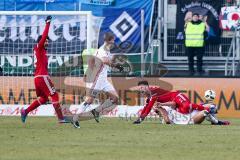 1. BL - Saison 2016/2017 - FC Ingolstadt 04 - Hamburger SV - Almog Cohen (#36 FCI) - Pascal Groß (#10 FCI) wird gefoult - Foto: Meyer Jürgen