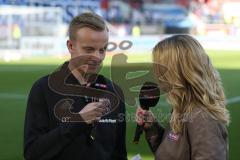 1. BL - Saison 2016/2017 - FC Ingolstadt 04 - SV Darmstadt - Florent Hadergjonaj (#33 FCI) im Interview mit SKY - Foto: Meyer Jürgen