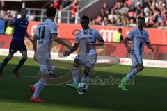 1. BL - Saison 2016/2017 - FC Ingolstadt 04 - SV Darmstadt - Marvin Matip (#34 FCI) - Romain Brègerie (#18 FCI) - 00Foto: Meyer Jürgen