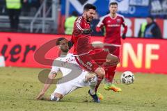 1. BL - Saison 2016/2017 - FC Ingolstadt 04 - Hamburger SV - Anthony Jung (#3 FCI) wird gefoult - Foto: Meyer Jürgen