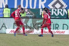 1. BL - Saison 2016/2017 - FC Ingolstadt 04 - Hamburger SV - Pascal Groß (#10 FCI) trifft zum 1:0 Führungstreffer - Jubel - Tor - Florent Hadergjonaj (#33 FCI) - Foto: Meyer Jürgen