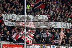 1. BL - Saison 2016/2017 - FC Ingolstadt 04 - RB-Leipzig - Fans - Spruchband - Banner - Transparent - Spruchband - Foto: Meyer Jürgen