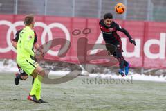 1. BL - Saison 2016/2017 - FC Ingolstadt 04 - 1.FC Heidenheim - Testspiel - Vorbereitungsspiel - Almog Cohen (#36 FCI) setzt zum Kopfball an - Robert Leipertz (#13 FCI) - Foto: Meyer Jürgen