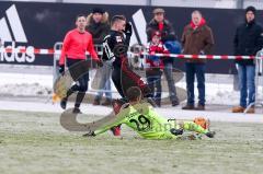 1. BL - Saison 2016/2017 - FC Ingolstadt 04 - 1.FC Heidenheim - Testspiel - Vorbereitungsspiel - Maurice Multhaup (#31 FCI) - Strauß Robert (gelb Heidenheim) - Foto: Meyer Jürgen