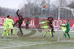 1. BL - Saison 2016/2017 - FC Ingolstadt 04 - 1.FC Heidenheim - Testspiel - Vorbereitungsspiel - Lukas Hinterseer (#16 FCI) köpft den 1:0 Führungstreffer - Müller Kevin Torwart Heidenheim - Jubel - Foto: Meyer Jürgen