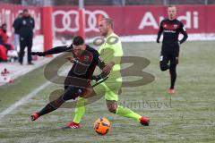 1. Bundesliga - Fußball - Testspiel - FC Ingolstadt 04 - 1. FC Heidenheim - Maurice Multhaup (31, FCI) wird von Timo Beermann (HDH) von den Beinen geholt