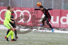 1. BL - Saison 2016/2017 - FC Ingolstadt 04 - 1.FC Heidenheim - Testspiel - Vorbereitungsspiel - Almog Cohen (#36 FCI) setzt zum Kopfball an - Robert Leipertz (#13 FCI) - Foto: Meyer Jürgen