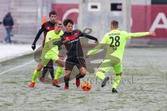 1. BL - Saison 2016/2017 - FC Ingolstadt 04 - 1.FC Heidenheim - Testspiel - Vorbereitungsspiel - Ryoma Watanabe (FCI) - Feick Arne (gelb Heidenheim) - Foto: Meyer Jürgen