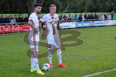 1. Bundesliga - Fußball - Testspiel - FC Ingolstadt 04 - VfB Eichstädt - Freistoß die Neuzugänge links Anthony Jung (3, FCI) und rechts Florent Hadergjonaj (33, FCI)