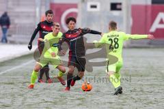 1. BL - Saison 2016/2017 - FC Ingolstadt 04 - 1.FC Heidenheim - Testspiel - Vorbereitungsspiel - Ryoma Watanabe (FCI) - Feick Arne (gelb Heidenheim) - Foto: Meyer Jürgen