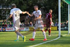 1. Bundesliga - Fußball - Testspiel - FC Ingolstadt 04 - VfB Eichstädt - links Stefan Lex (14, FCI) trifft zum 0:3 Tor Jubel Torwart Jonas Herter Chancenlos, Flanke Tobias Levels (28, FCI)