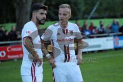 1. Bundesliga - Fußball - Testspiel - FC Ingolstadt 04 - VfB Eichstädt - Freistoß die Neuzugänge links Anthony Jung (3, FCI) und rechts Florent Hadergjonaj (33, FCI)