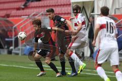 1. Bundesliga - Testspiel - Fußball - FC Ingolstadt 04 - VfB Stuttgart - Ryoma Watanabe (FCI) Giuseppe Leo (FCI) Simono Terodde (VfB) Florian Klein (VfB)